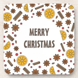 Posavasos Merry Xmas especias de vino tinto