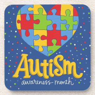Posavasos mes de concienciación sobre el autismo