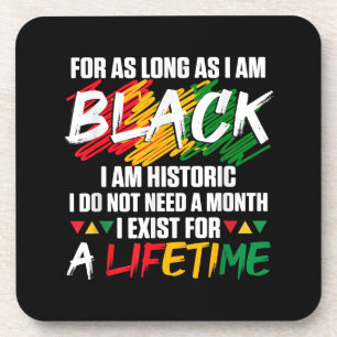 Posavasos Mes de la historia negra mientras sea negro