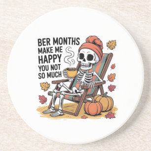 Posavasos Meses mejores me hacen feliz, no tanto miedo