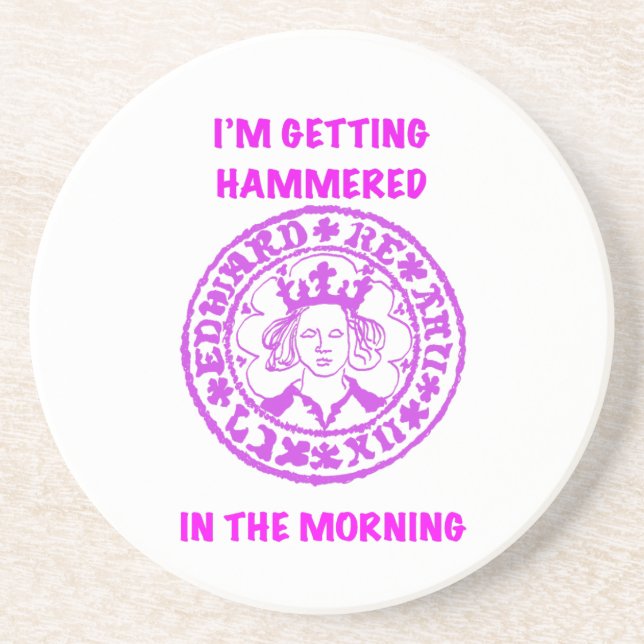 Posavasos Metal Detecting Pink Hammered Coin (Frente)