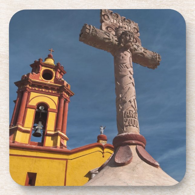 Posavasos México, Bernal. Vista de la Iglesia de San Sebasti (Frente)