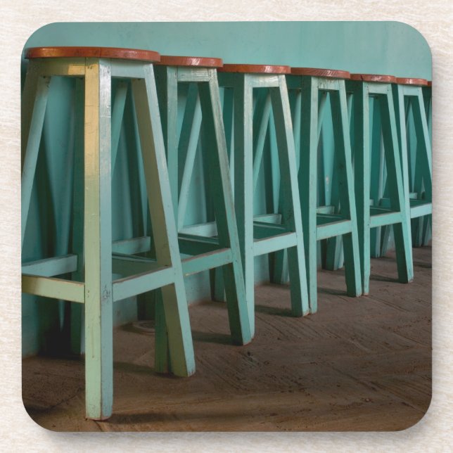 Posavasos México, Oaxaca, pared de la línea Green Bar Stools (Frente)