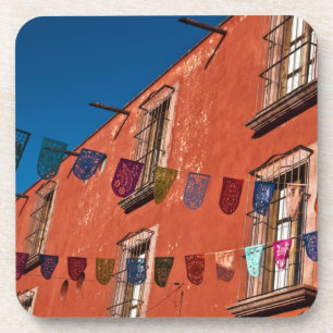 Posavasos México, San Miguel de Allende. Banderas coloridas