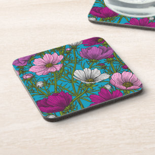 Posavasos Mezcla de cosmos en azul