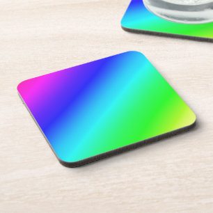 Posavasos Mezcla diagonal azul verde arcoiris colorida