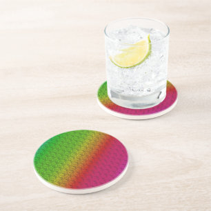 Posavasos Mezcla diagonal del gradiente de arcoiris verde fl