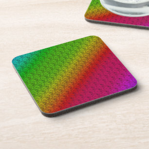 Posavasos Mezcla diagonal del gradiente de arcoiris verde fl