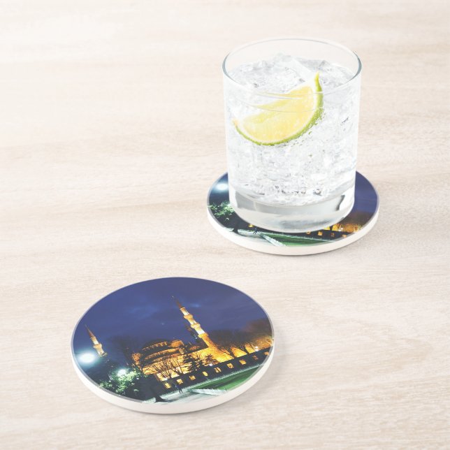 Posavasos Mezquita Azul de Pascua de Arena Turquía (Lado)