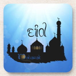 Posavasos Mezquita Eid Mubarak con tipografía