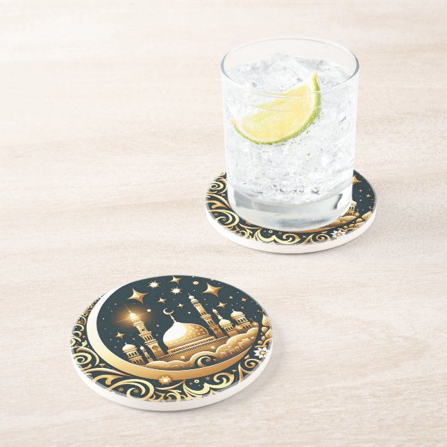 Posavasos Mezquita En Luna Dorada (Lado)
