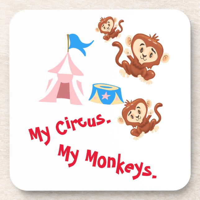 Posavasos Mi circo. Mis monos. (Frente)