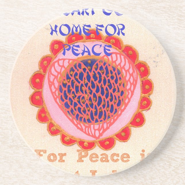 Posavasos "Mi corazón se va a casa por la paz" (Frente)