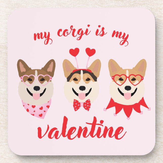 Posavasos Mi Corgi Es Mi Valentín (Frente)