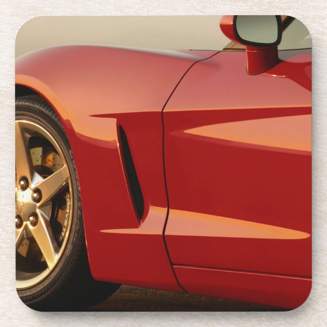 Posavasos Mi Corvette rojo (Frente)