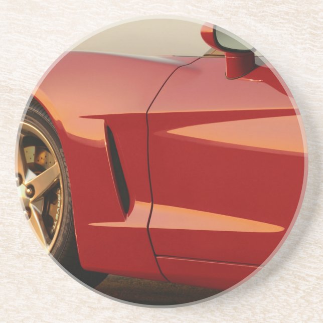 Posavasos Mi Corvette rojo (Frente)