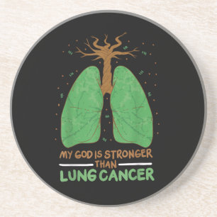 Posavasos Mi Dios Es Más Fuerte Que El Cáncer De Pulmón