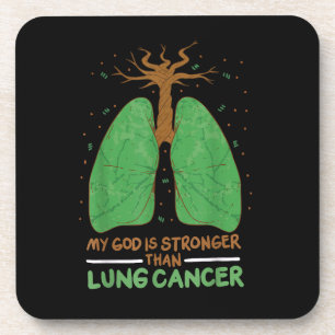 Posavasos Mi Dios Es Más Fuerte Que El Cáncer De Pulmón