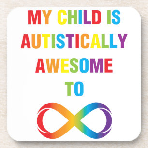 Posavasos Mi hijo es un infinito autista asombroso