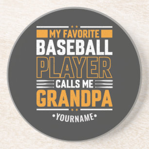 Posavasos Mi jugador favorito de béisbol me llama abuelo