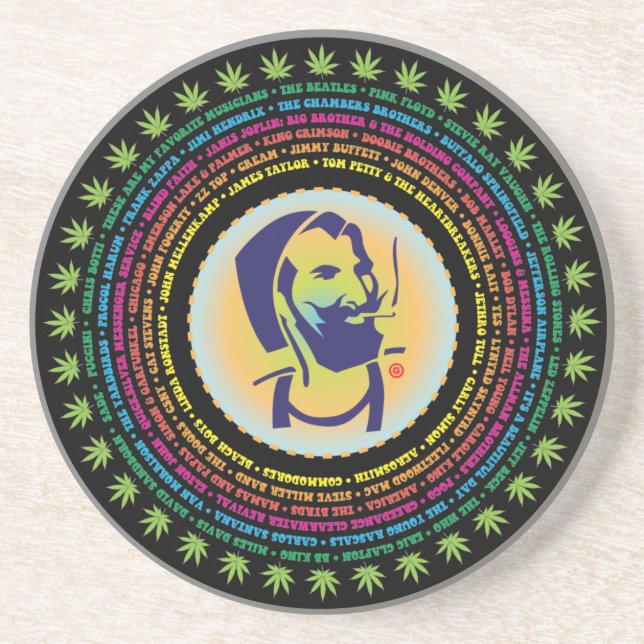 Posavasos Mi música Sandstone Coaster (Frente)