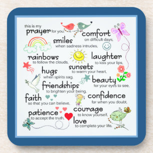 Posavasos Mi Oración Por Ti   Azul clásico