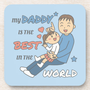 Posavasos Mi papá es el mejor día de papá rico