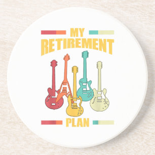 Posavasos Mi plan de retiro guitarra eléctrica Cadena musica