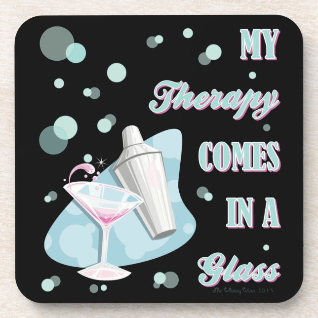 POSAVASOS ¡MI TERAPIA VIENE EN UN VIDRIO! (Frente)