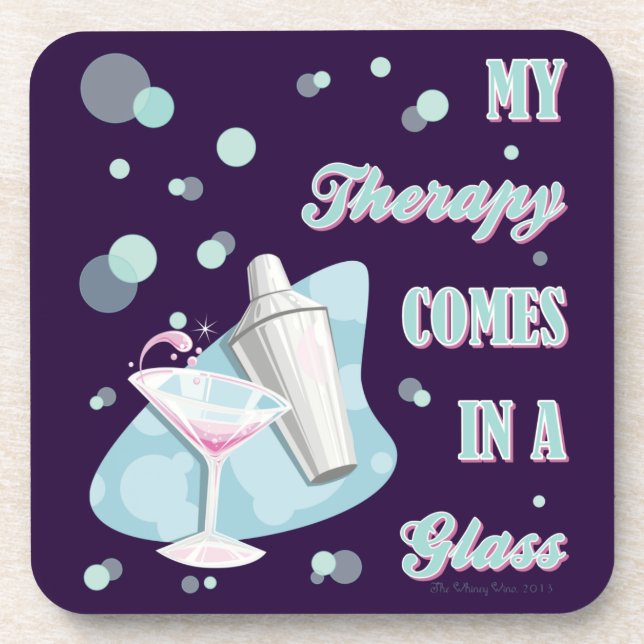 POSAVASOS ¡MI TERAPIA VIENE EN UN VIDRIO! (Frente)