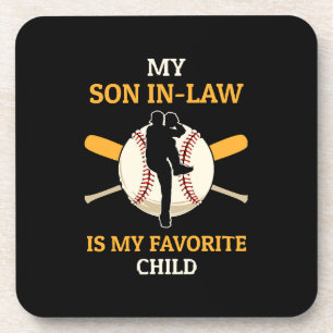Posavasos Mi yerno es mi hijo favorito fanático del béisbol