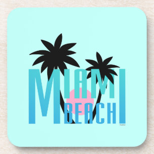 Posavasos Miami-Beach-Florida-Tipografía