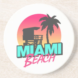 Posavasos Miami Beach Travel Vintage