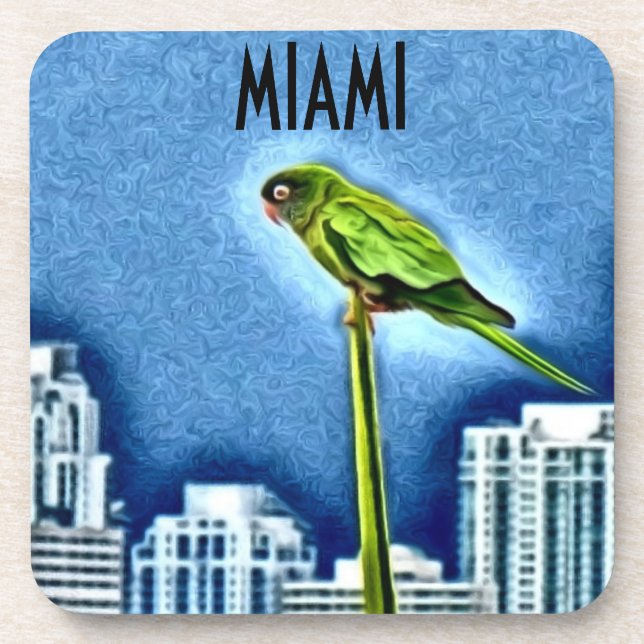 Posavasos ~Miami~ MIAMI PARROT COASTERS, ¡PERSONALIZARES! (Frente)