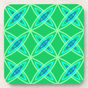 Posavasos Mid Century Modern Atomic Print - Jade Green
