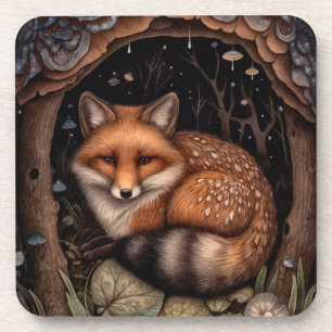 Posavasos Midnight Fox Hard Coaster no necesita traducción, 