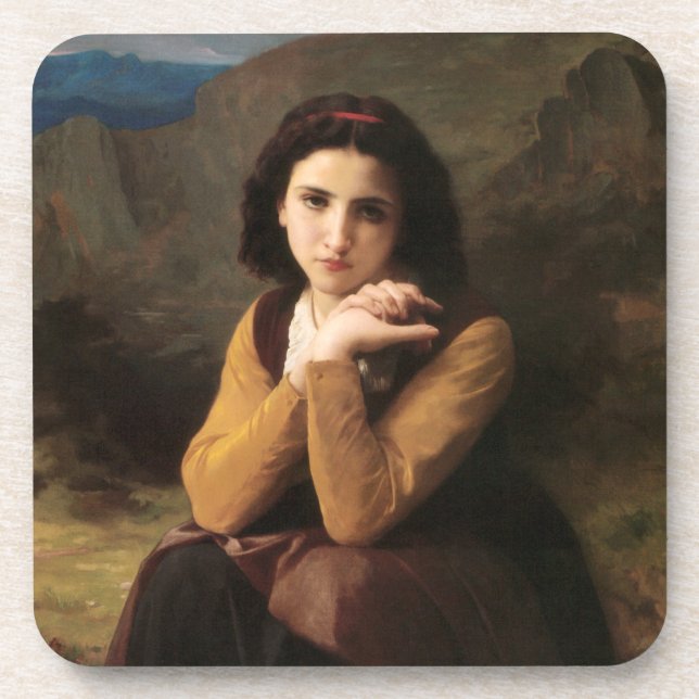 Posavasos Mignon Innocence of Adolescent Chica, Bouguereau (Frente)