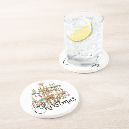 Posavasos Mikitiez clásicas whitechristmas luz jollyholly