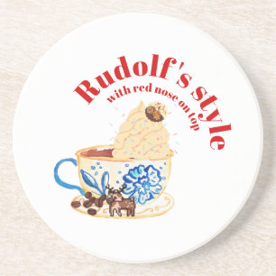 Posavasos Mikitiez rudolf rednose raindeImpresión de todo-so