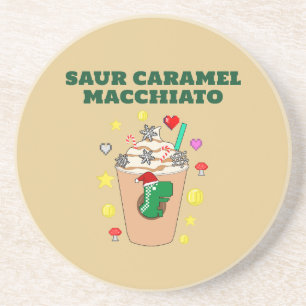 Posavasos Mikitiez Trex dinosaur icedcoffee caramelo xmas