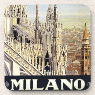 Posavasos Milán Italia Catedral gótica Duomo Viaje de época