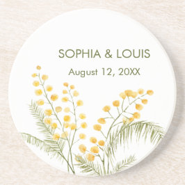 Posavasos Mimosa flor boda romántico