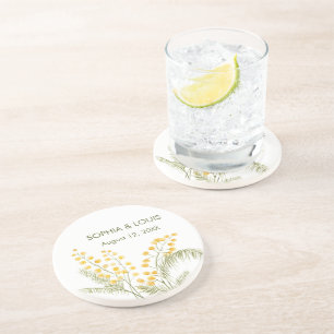 Posavasos Mimosa flor boda romántico