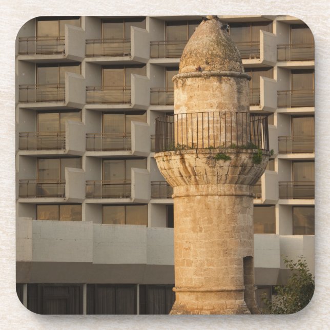 Posavasos Minarete de la mezquita frente al mar Jama al-Bahr (Frente)