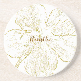 Posavasos Mindfulness "Breathe" Sandstone Coaster