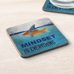 Posavasos Mindset Is Everything Motivational Goldfish
