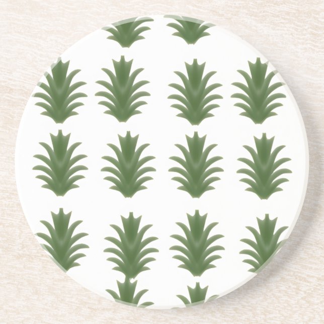Posavasos Minimalist Green Leaf Botanical Paper Plate (Frente)