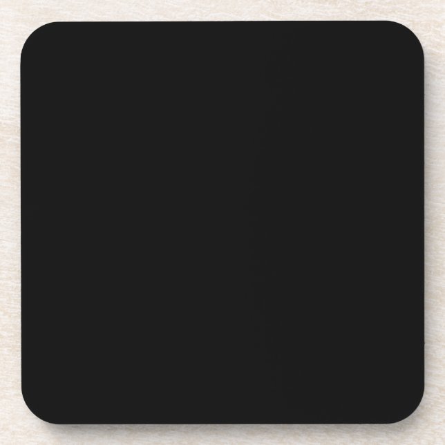 Posavasos Minimalist Hard Plastic Coaster in Black (Frente)