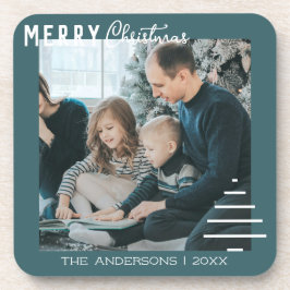 Posavasos Minimalista moderno Feliz Navidad Pino Verde Árbol