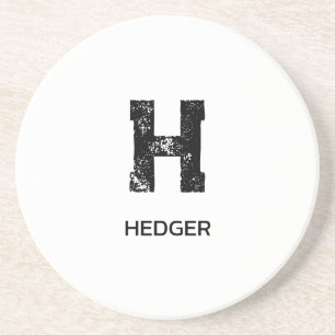 POSAVASOS MINIMALISTA NEGRA MONOGRAMA DE UNA LETRA NOMBRE BL